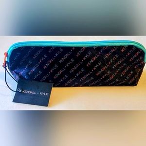 Kendall + Kylie Makeup Pouch Cosmetic - Multi Purpose Pouch - Pastel Blue Zipper